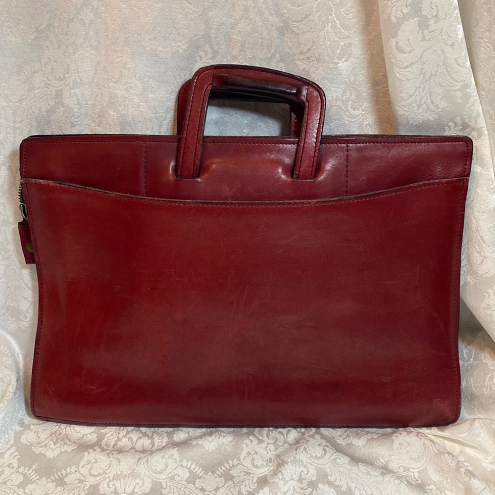 Vintage Schlesinger Brothers Saddle Leather Attaché document briefcase